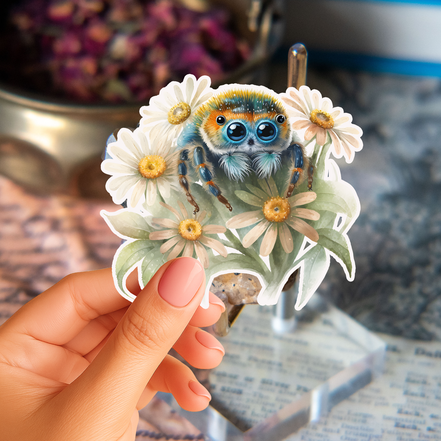 Rainbow Jumping Spider Sticker