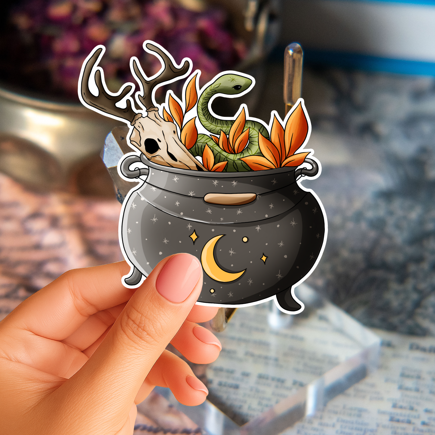 Cauldron Moon Sticker