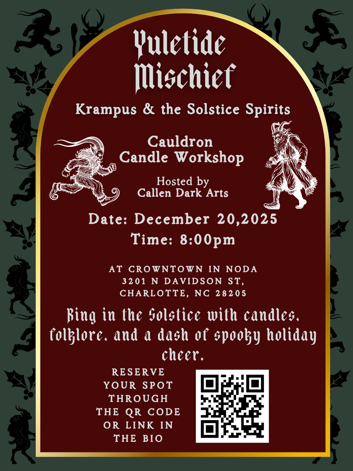 Yuletide Mischief: Krampus & the Solstice Spirits Candle Class