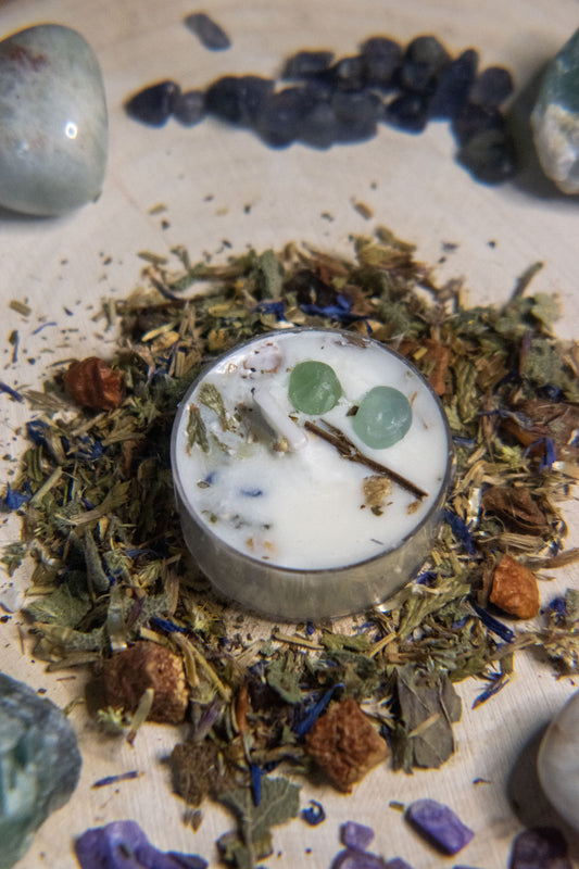 Clarity and Blockages Tealight Soy Candle