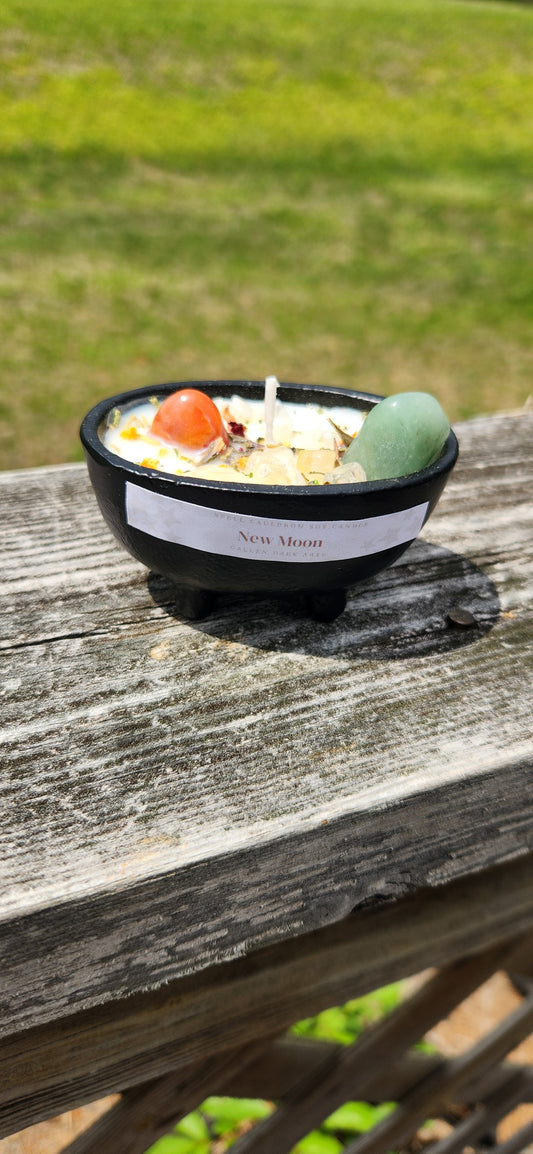 New Moon Mini Cauldron Soy Candle