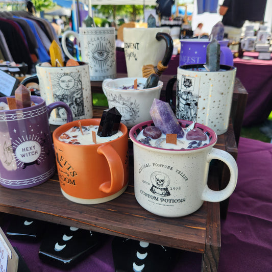 Mystery Mug Soy Candle with Crystal Tower