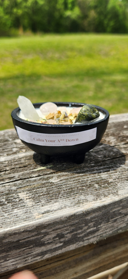 Calm Your Ass Down Mini Cauldron Soy Candle