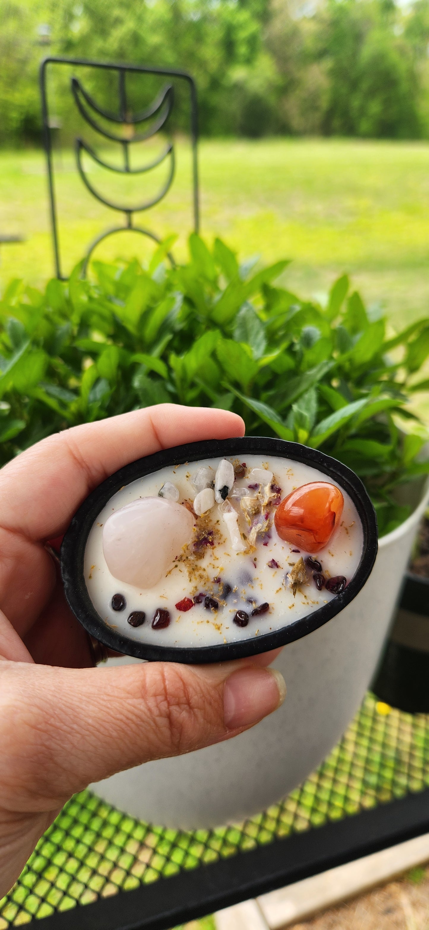Cresent Moon Mini Cauldron Soy Candle