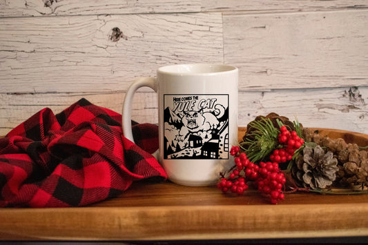 Here Comes the Yule Cat Mug!