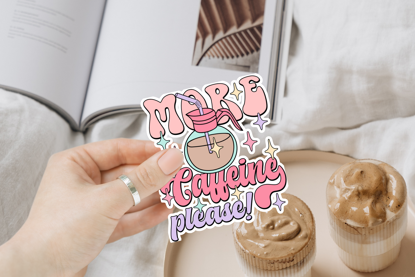 More Caffeine Please Sticker