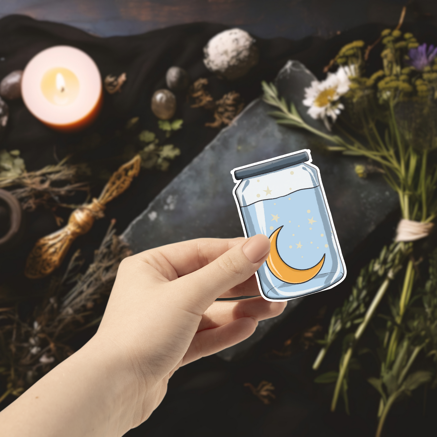 Moon Water Sticker