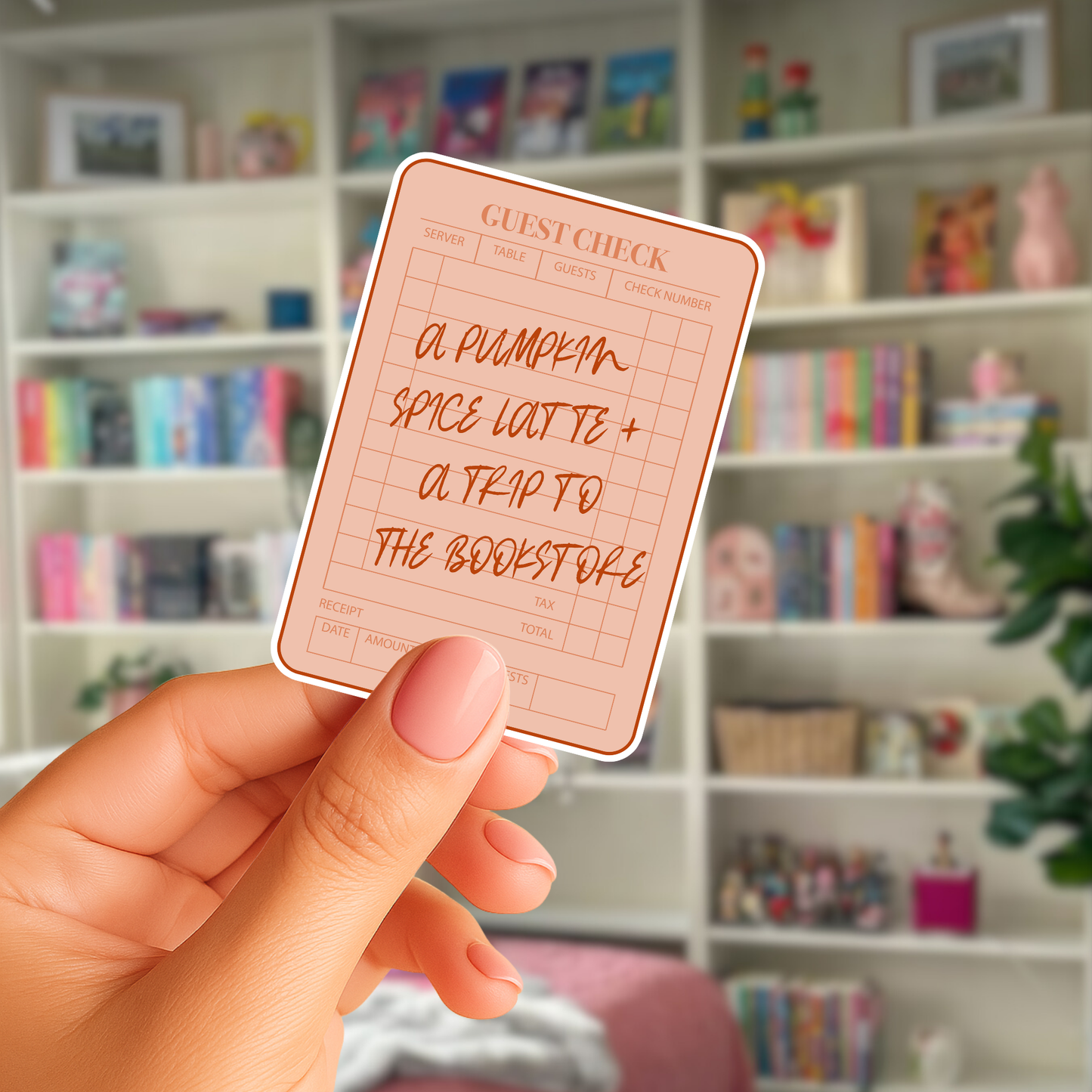 Pumpkin Spice & Book Store Sticker