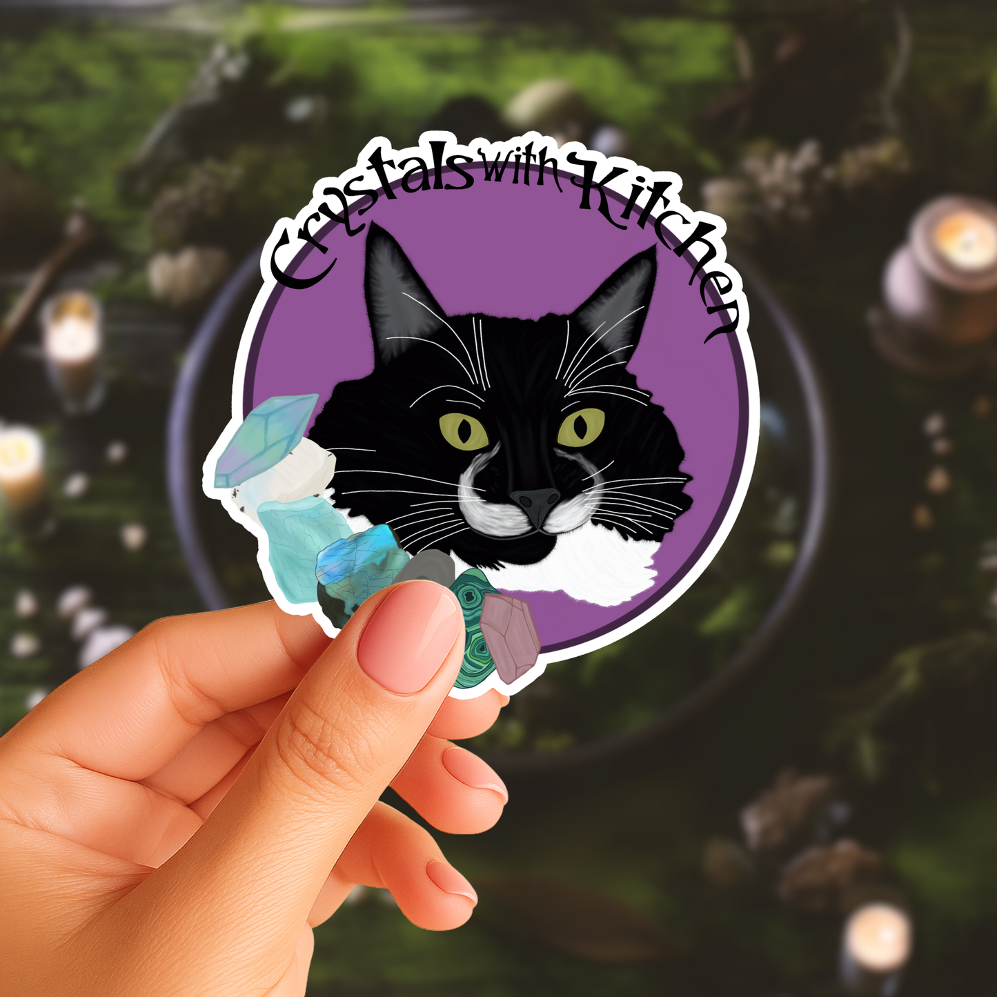 Crystals with Kitchen Sticker