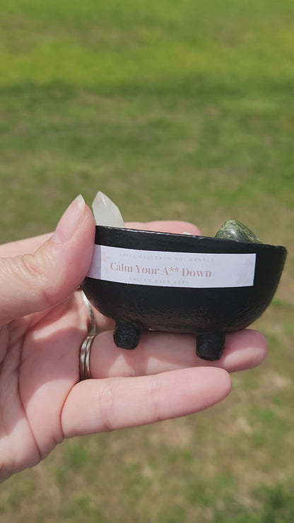Calm Your Ass Down Mini Cauldron Soy Candle