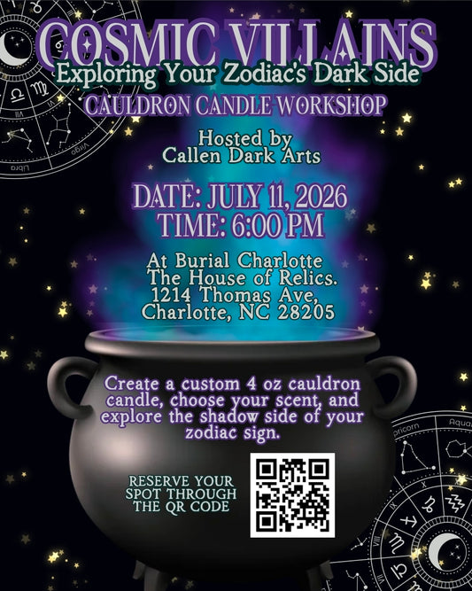 Cosmic Villains: Exploring Your Zodiac's Dark Side Candle Workshop