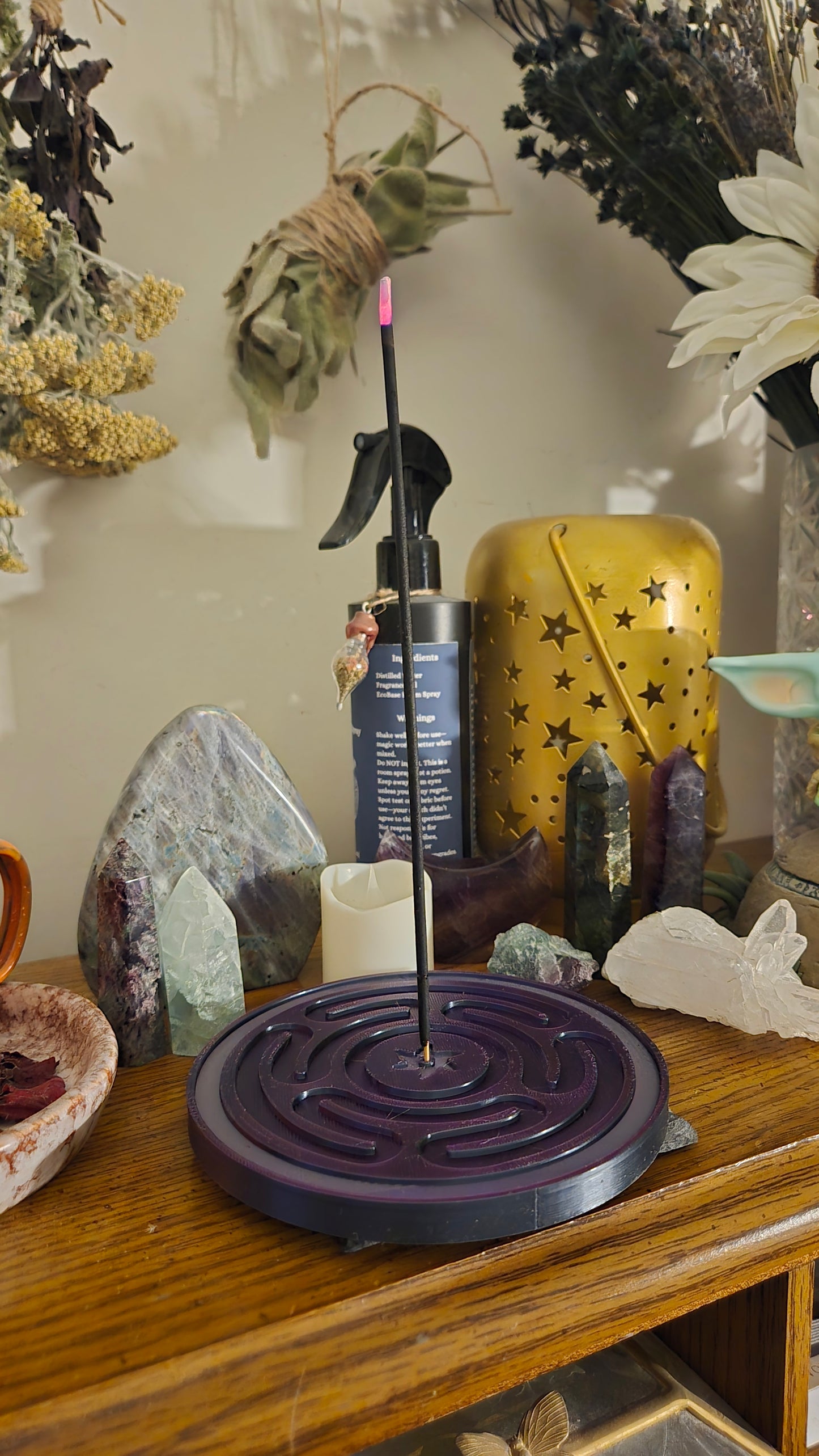 Hecate Key Incense Burner – 3D Printed Ritual Altar Holder (Intuitively Chosen Color)