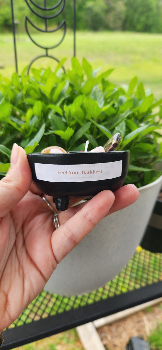 Feel Your Baddiest Mini Cauldron Soy Candle