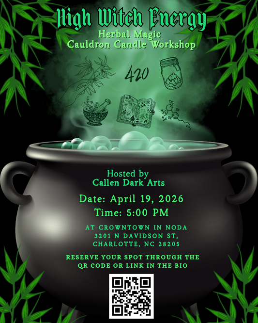 2nd Class at 5pm-High Witch Energy: Herbal Magic Cauldron Candle Workshop