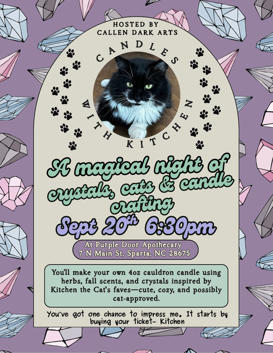 Candles with Kitchen: A Candle-Making Workshop with Crystals, Chaos & Cat Hair