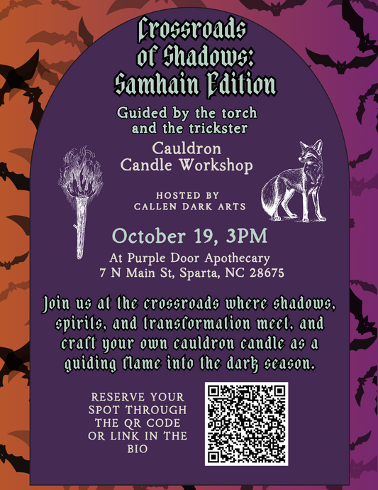 Crossroads of Shadows:Samhain Edition Cauldron Candle Class